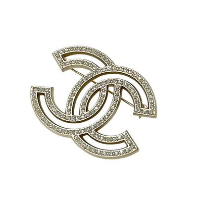 Chanel CHANEL Brooch Corsage Gold Coco Mark Rhinestone