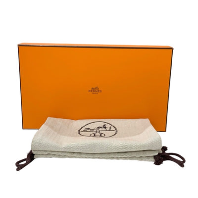 エルメス HERMES ドリーミー サンダル 靴 シューズ レザー ブラウン シルバー 未使用 コリエドシアン ミュール スタッズ