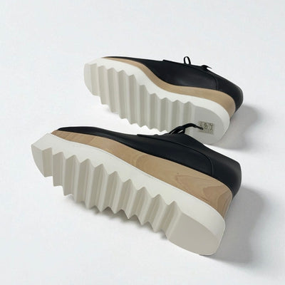 ステラマッカートニー STELLA McCARTNEY エリス スニーカー 靴 シューズ フェイクレザー ブラック 厚底シューズ プラットフォーム レースアップ