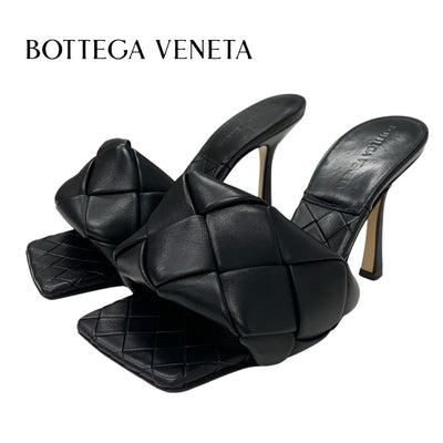 ボッテガヴェネタ BOTTEGAVENETA リド サンダル 靴 シューズ レザー ブラック 黒 イントレチャート ミュール