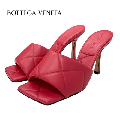 ボッテガヴェネタ BOTTEGAVENETA リド サンダル 靴 シューズ レザー ピンク系 イントレチャート ミュール