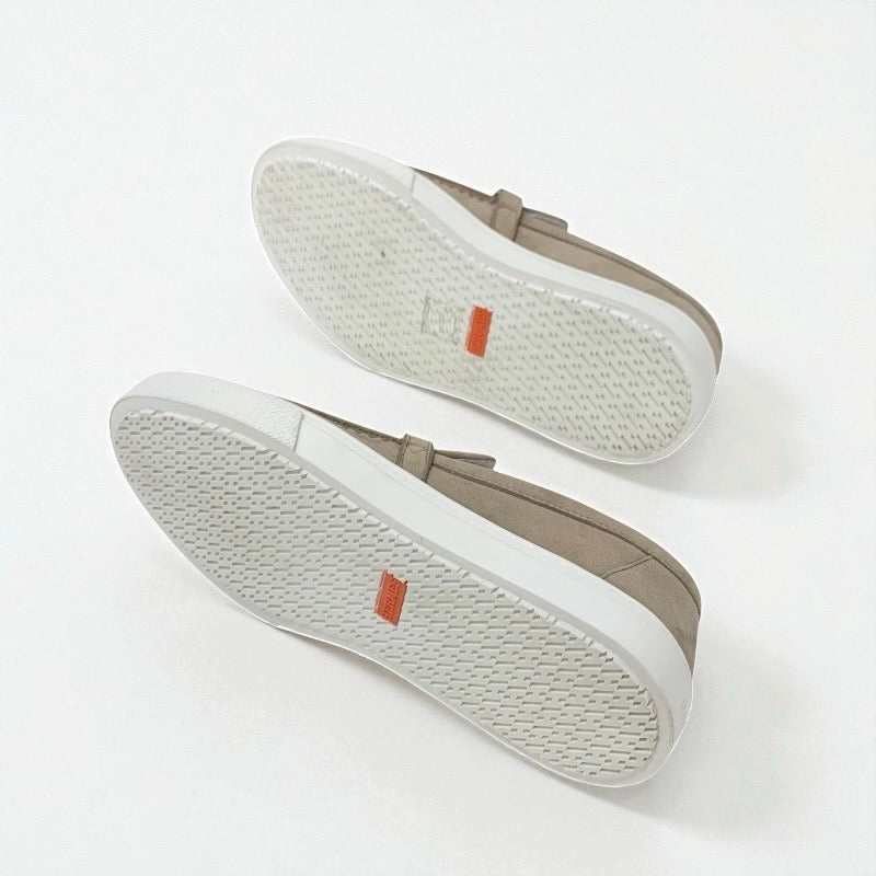 エルメス HERMES ゲーム スニーカー 靴 シューズ スエード ベージュ ピンクゴールド ケリー金具 スリッポン
