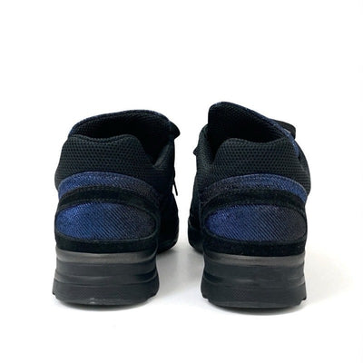 シャネル CHANEL スニーカー 靴 シューズ ファブリック ブラック ブルー 黒 ココマーク メタリック
