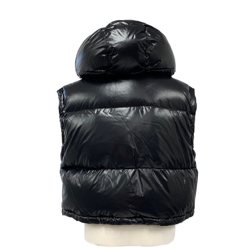 Louis Vuitton LOUIS VUITTON outerwear black white glossy sleeveless puffa jacket monogram down vest