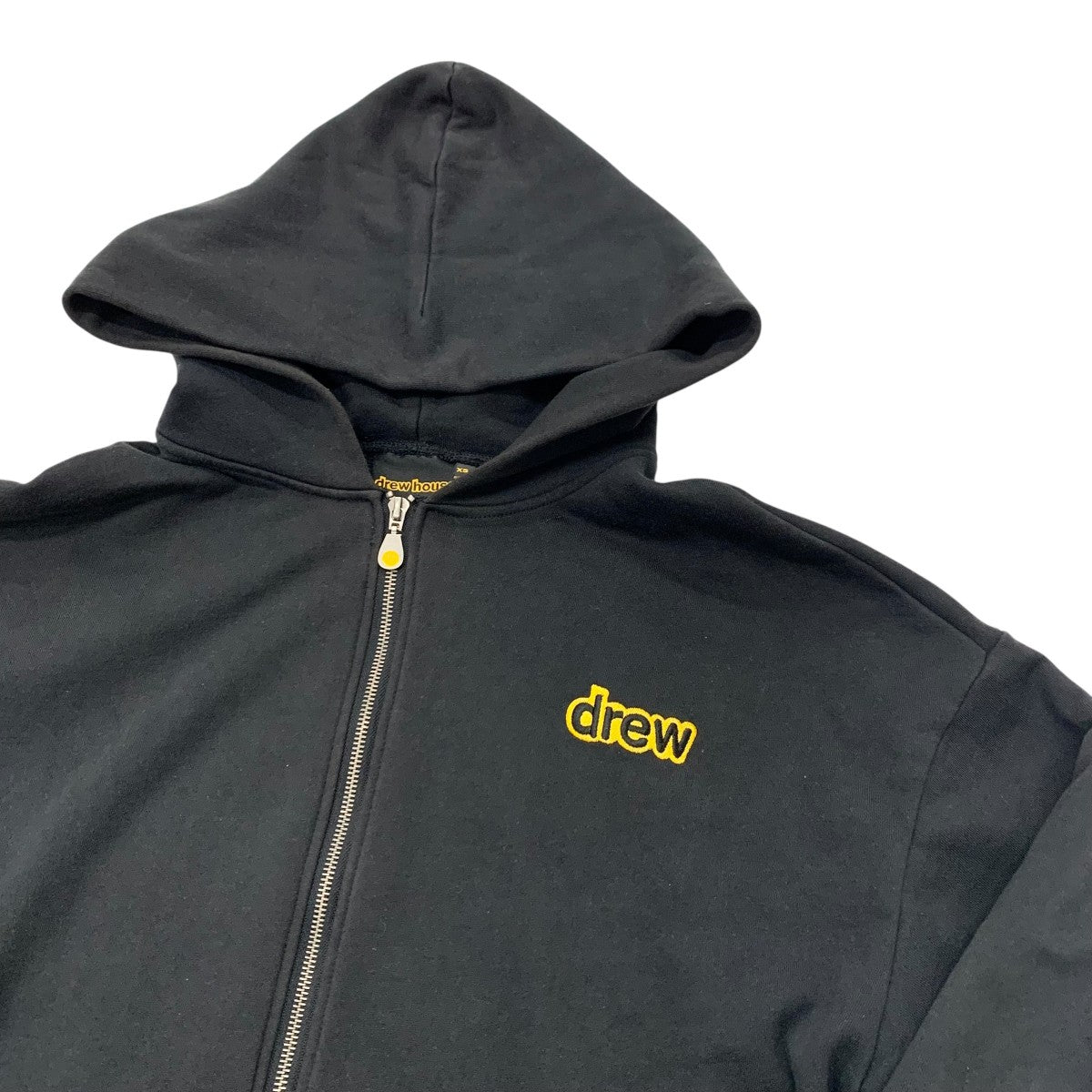 ドリューハウス drew house トップス コットン ブラック イエロー パーカー ジップパーカー ロゴ メンズ
