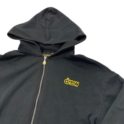 ドリューハウス drew house トップス コットン ブラック イエロー パーカー ジップパーカー ロゴ メンズ