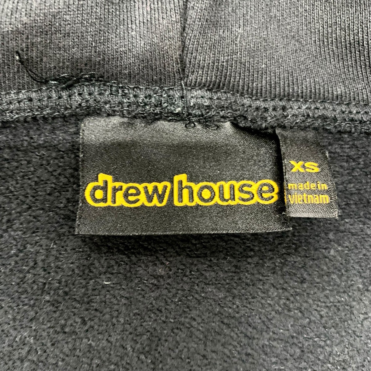 ドリューハウス drew house トップス コットン ブラック イエロー パーカー ジップパーカー ロゴ メンズ