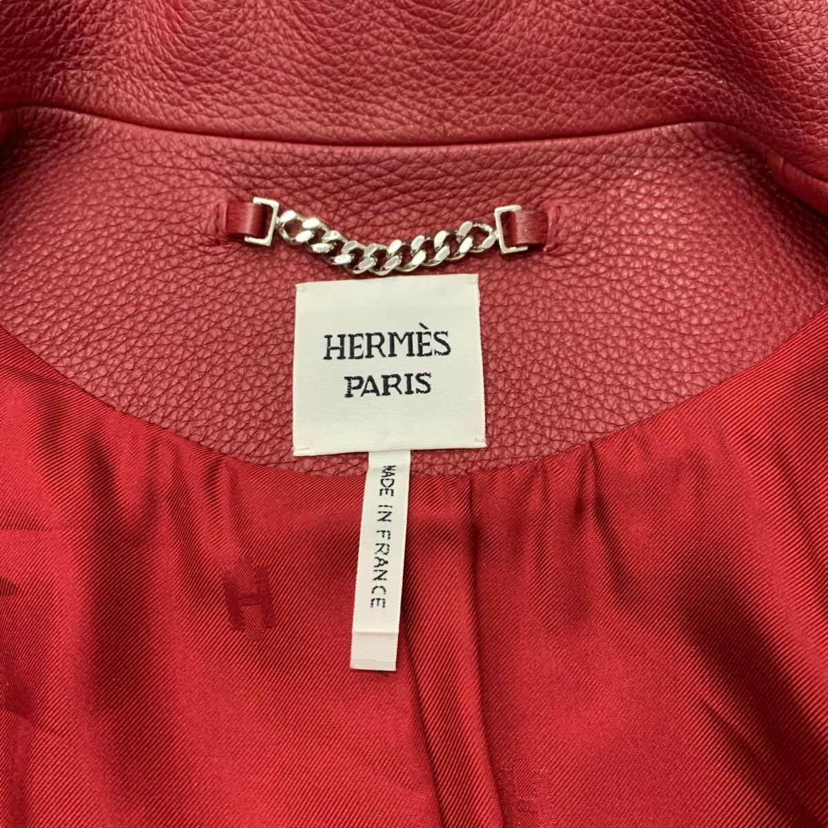 Hermes HERMES outerwear red jacket blouson