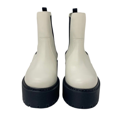 Hermes HERMES Harrow boots, short boots, shoes, leather, ivory, side gore