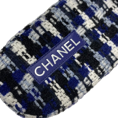 シャネル CHANEL サンダル 靴 シューズ ツイード ブルー系 ホワイト ブラック ココマーク メンズ