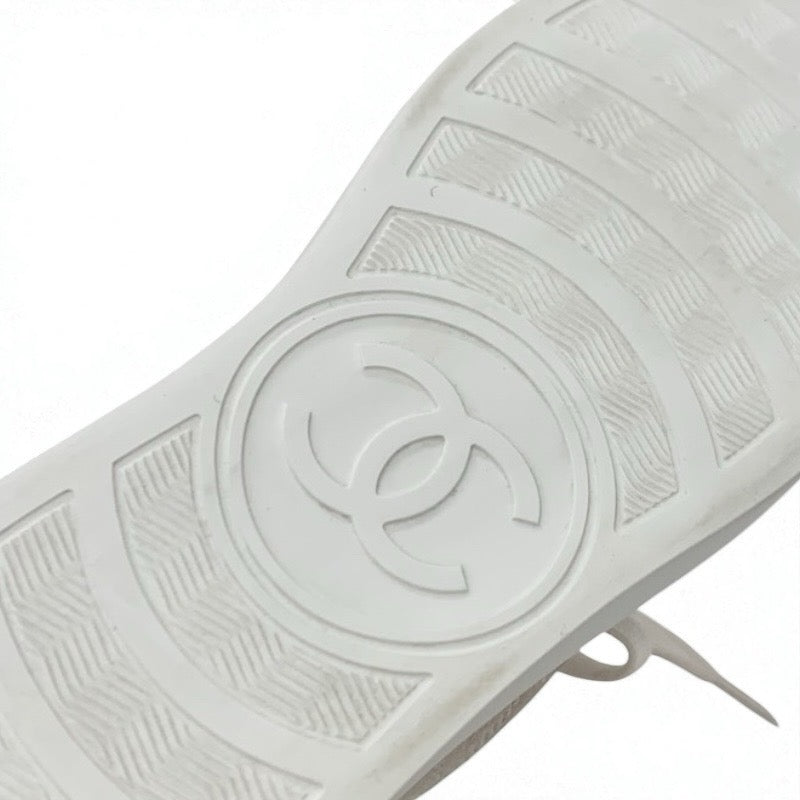 シャネル CHANEL スニーカー 靴 シューズ スエード ベージュ ホワイト ココマーク メッシュ
