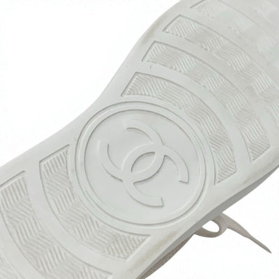 シャネル CHANEL スニーカー 靴 シューズ スエード ベージュ ホワイト ココマーク メッシュ