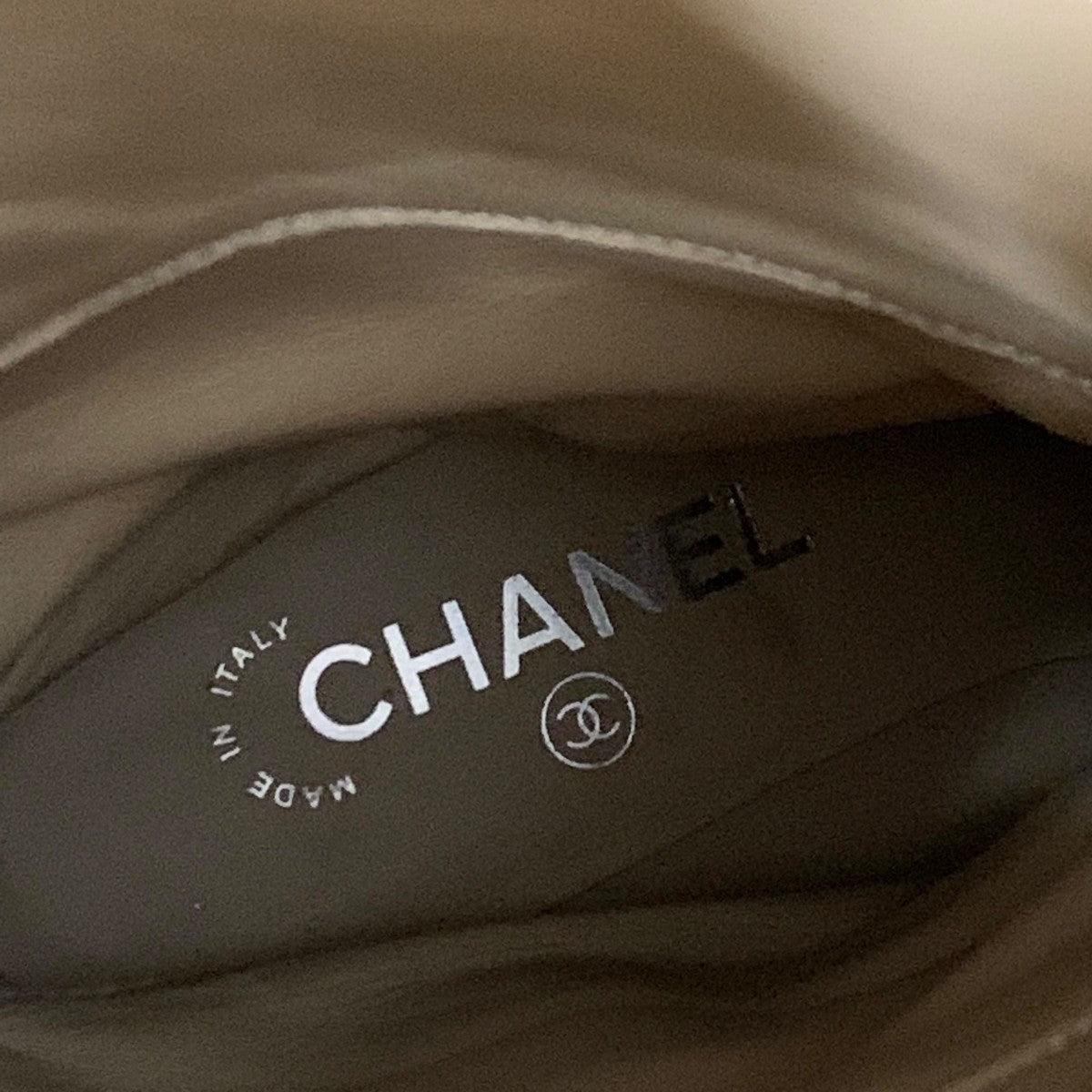 シャネル CHANEL ブーツ ロングブーツ 靴 シューズ ファブリック ブラック 黒 ココマーク ラメ