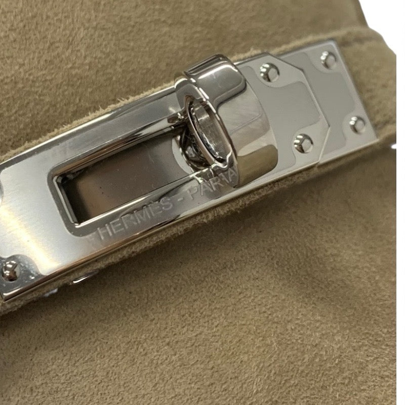 エルメス HERMES デスタン ローファー 革靴 靴 シューズ スエード ベージュ シルバー モカシン ケリー金具