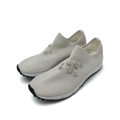 ジミーチュウ JIMMY CHOO Verona スニーカー 靴 シューズ ファブリック ホワイトメタリック シルバー ソックススニーカー 星 ビジュー