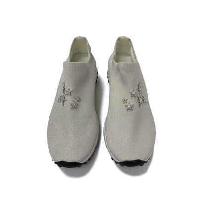 ジミーチュウ JIMMY CHOO Verona スニーカー 靴 シューズ ファブリック ホワイトメタリック シルバー ソックススニーカー 星 ビジュー