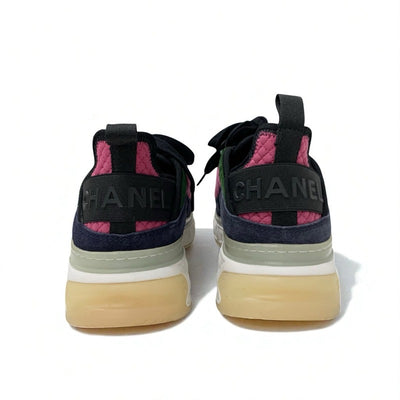 シャネル CHANEL スニーカー 靴 シューズ ファブリック スエード ピンク ココマーク ロゴ