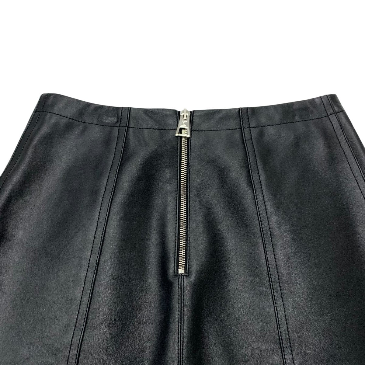 Louis Vuitton LOUIS VUITTON Bottoms Black Kusama Yayoi Zip Skirt Mini Skirt Leather