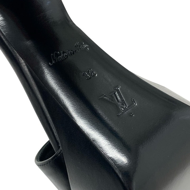 ルイヴィトン LOUIS VUITTON アフターグローライン モノグラム サンダル 靴 シューズ レザー ブラック ブラウン 黒 未使用 アンクルストラップ