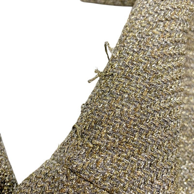 ルイヴィトン LOUIS VUITTON ワンピース ポリエステル ゴールド シルバー 21AW スタッズ ビジュー ドレス