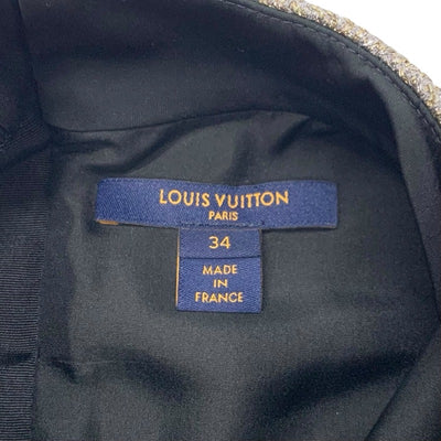 ルイヴィトン LOUIS VUITTON ワンピース ポリエステル ゴールド シルバー 21AW スタッズ ビジュー ドレス