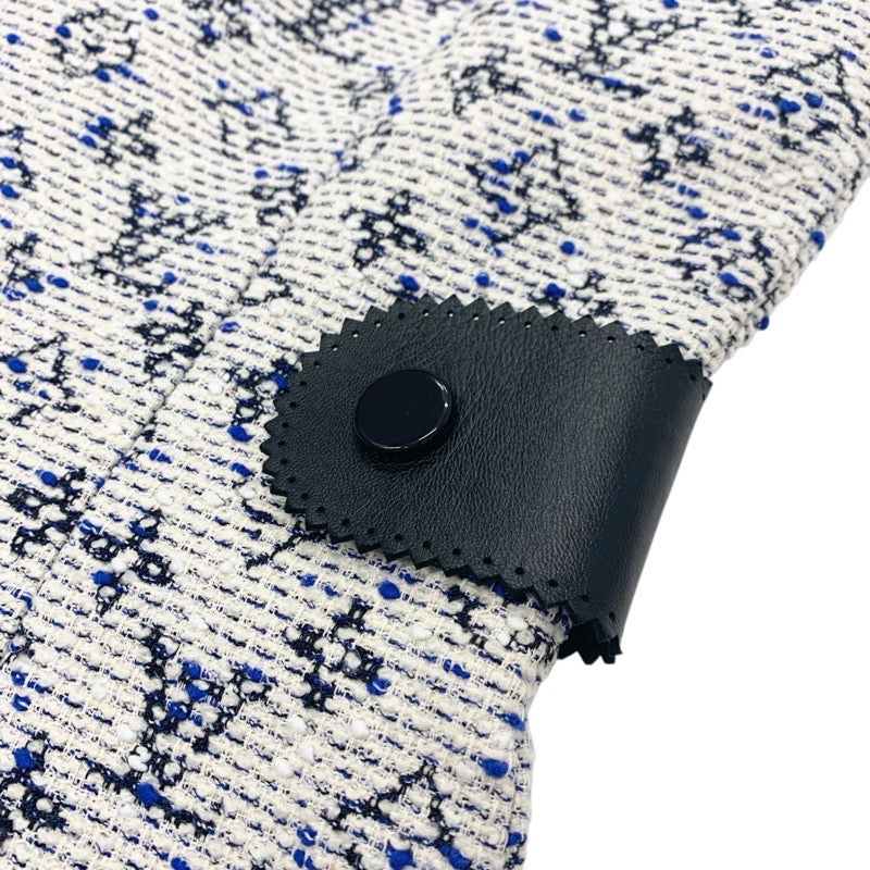 ルイヴィトン LOUIS VUITTON ワンピース コットン ブルー系 ホワイト ブラック モノグラム ツイード