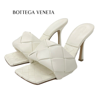 ボッテガヴェネタ BOTTEGAVENETA リド サンダル 靴 シューズ レザー ホワイト イントレチャート ミュール