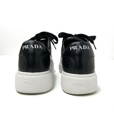 プラダ PRADA スニーカー 靴 シューズ レザー ブラック 黒 ロゴ