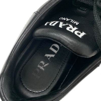 プラダ PRADA スニーカー 靴 シューズ レザー ブラック 黒 ロゴ