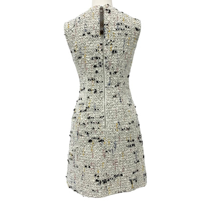 Louis Vuitton Dress Multicolor Bouclet Tweed A-Line Dress Monogram Sleeveless