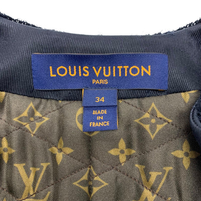 Louis Vuitton LOUIS VUITTON outerwear black silver beaded monogram 22SS jacket