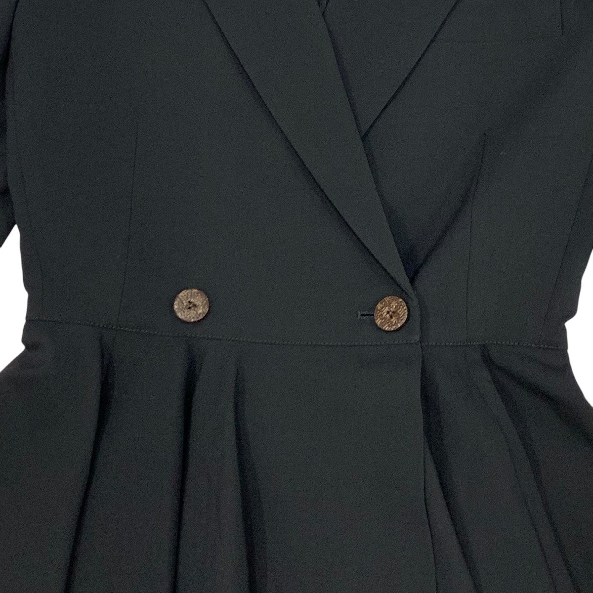 Louis Vuitton LOUIS VUITTON Dress Black Brown Tailored Blazer Dress Monogram Wool