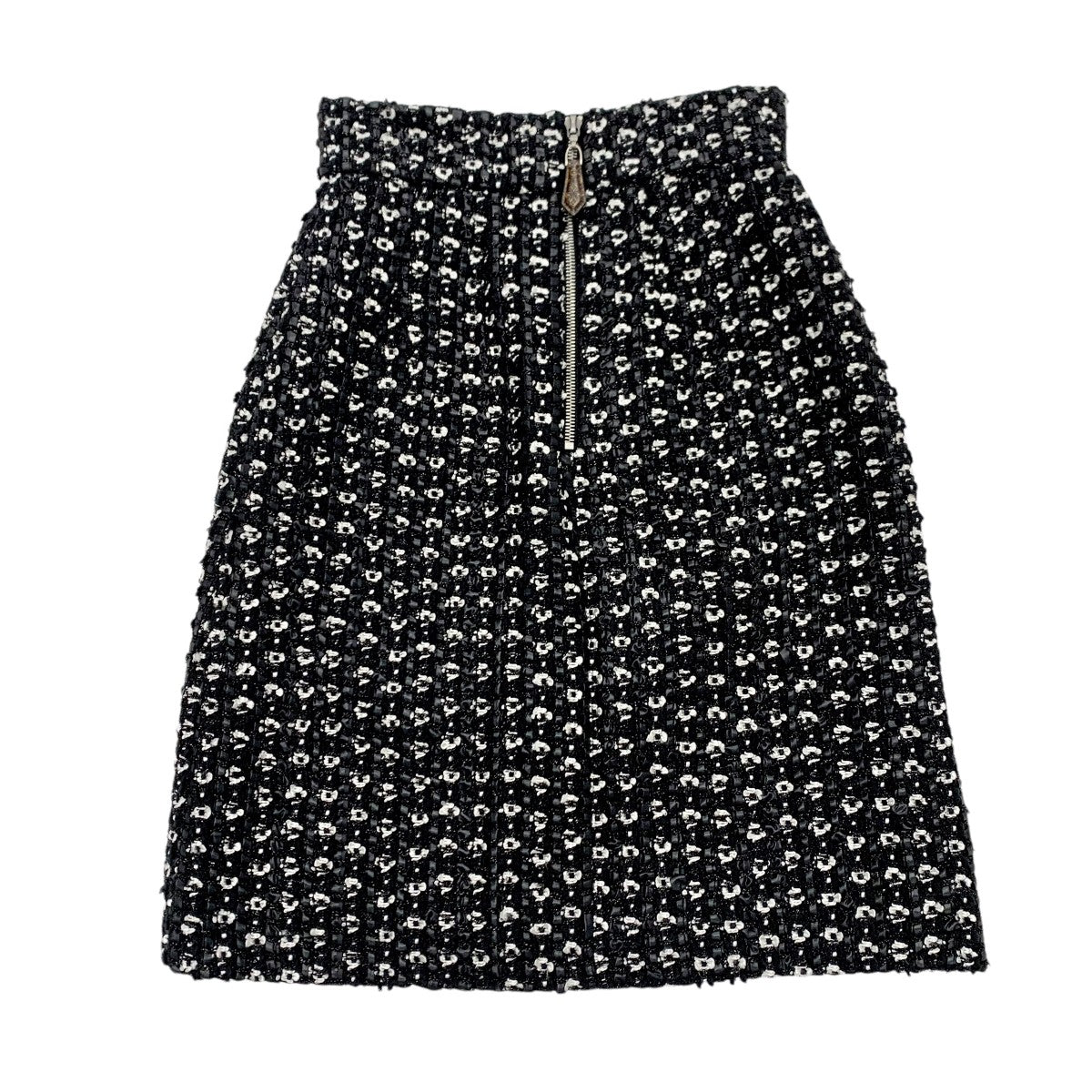 Louis Vuitton LOUIS VUITTON Bottoms Black White Silver Monogram Middle Skirt