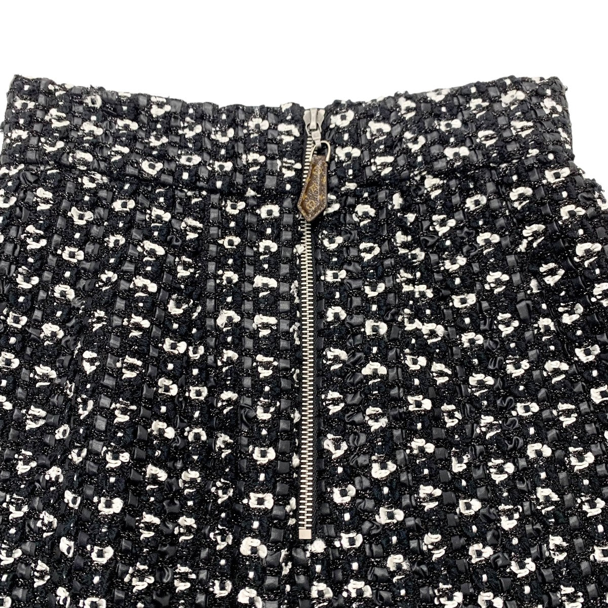 Louis Vuitton LOUIS VUITTON Bottoms Black White Silver Monogram Middle Skirt