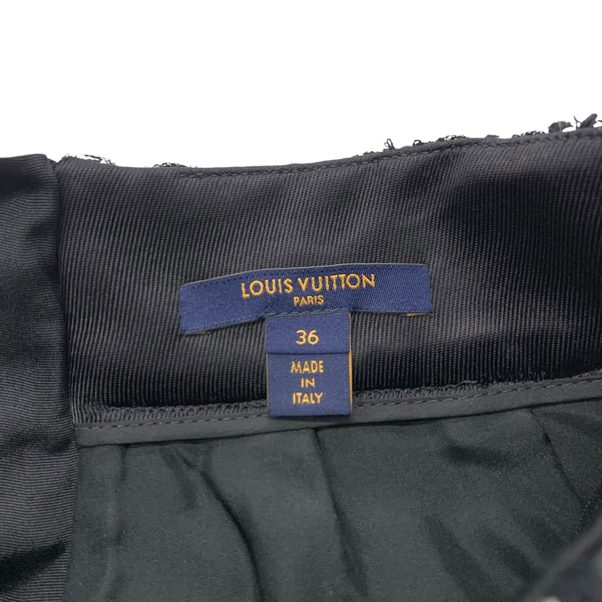 ルイヴィトン LOUIS VUITTON ボトムス ブラック ホワイト シルバー モノグラム ミドルスカート