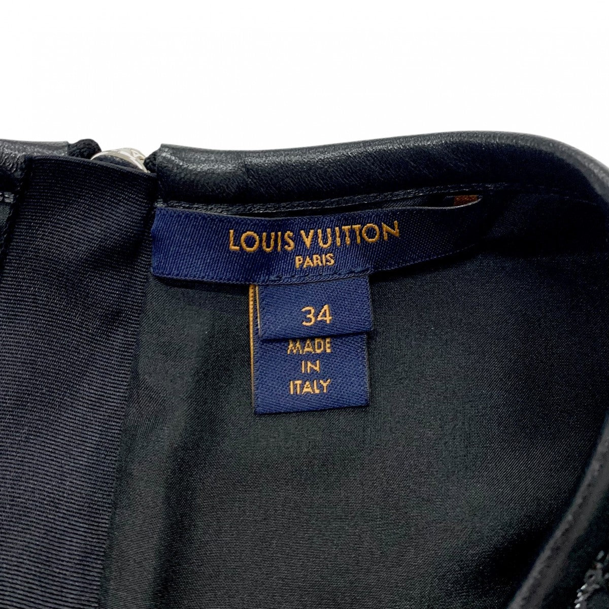 ルイヴィトン LOUIS VUITTON ワンピース ウール ブラック シルバー 黒 モノグラム ドレス スパンコール ノースリーブ