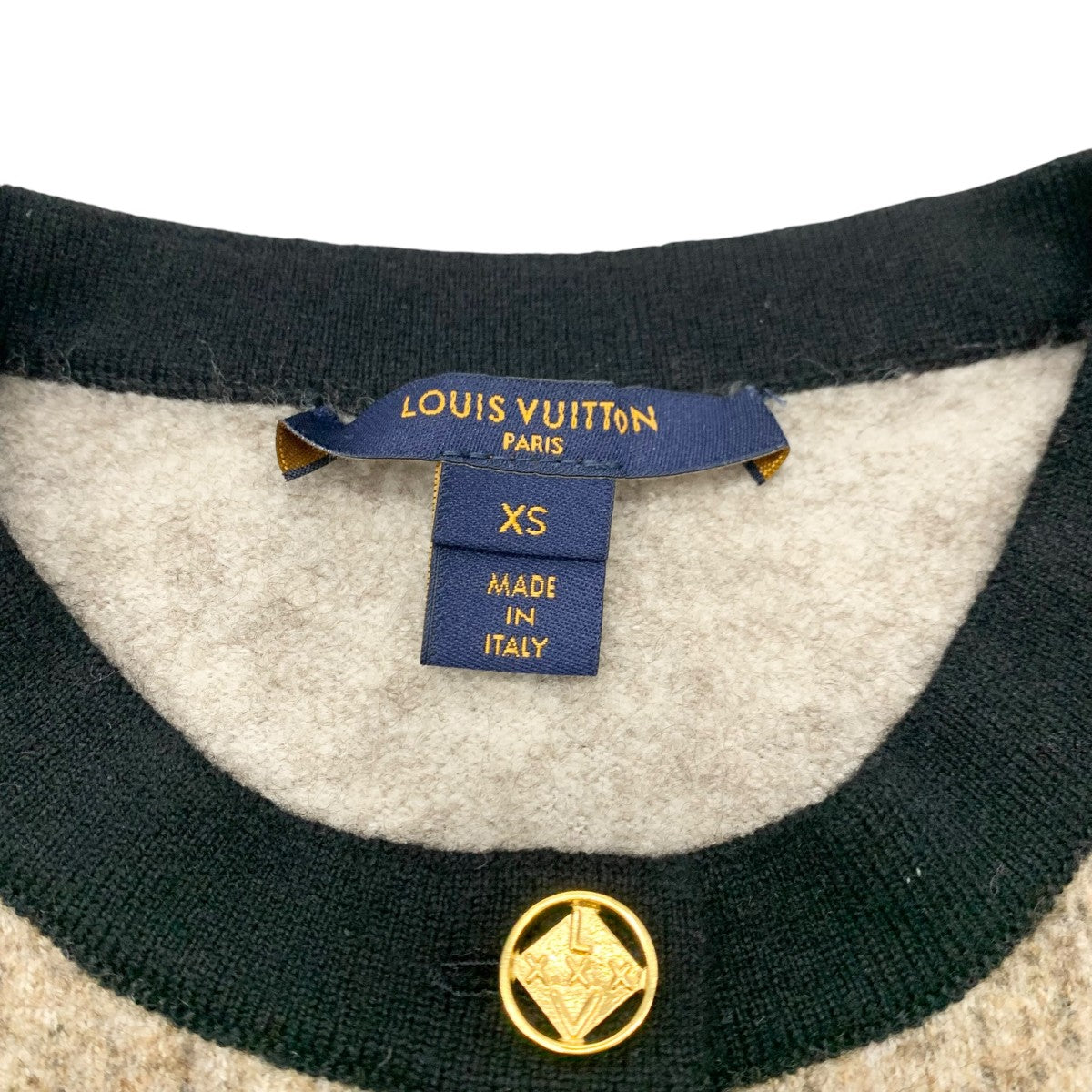 Louis Vuitton Tops Brown Black Gold Cardigan Knit Sweater