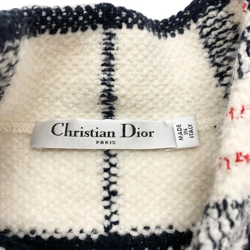 クリスチャンディオール CHRISTIAN DIOR アウター ホワイト ネイビー レッド ジャケット チェック ロゴ ショート丈