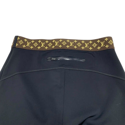 ルイヴィトン LOUIS VUITTON ボトムス ナイロン ブラック ブラウン レギンスウィズエラステックベルト モノグラム パンツ レギンス