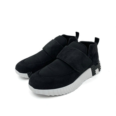 エルメス HERMES H スニーカー 靴 シューズ スエード ブラック 黒 マジックテープ