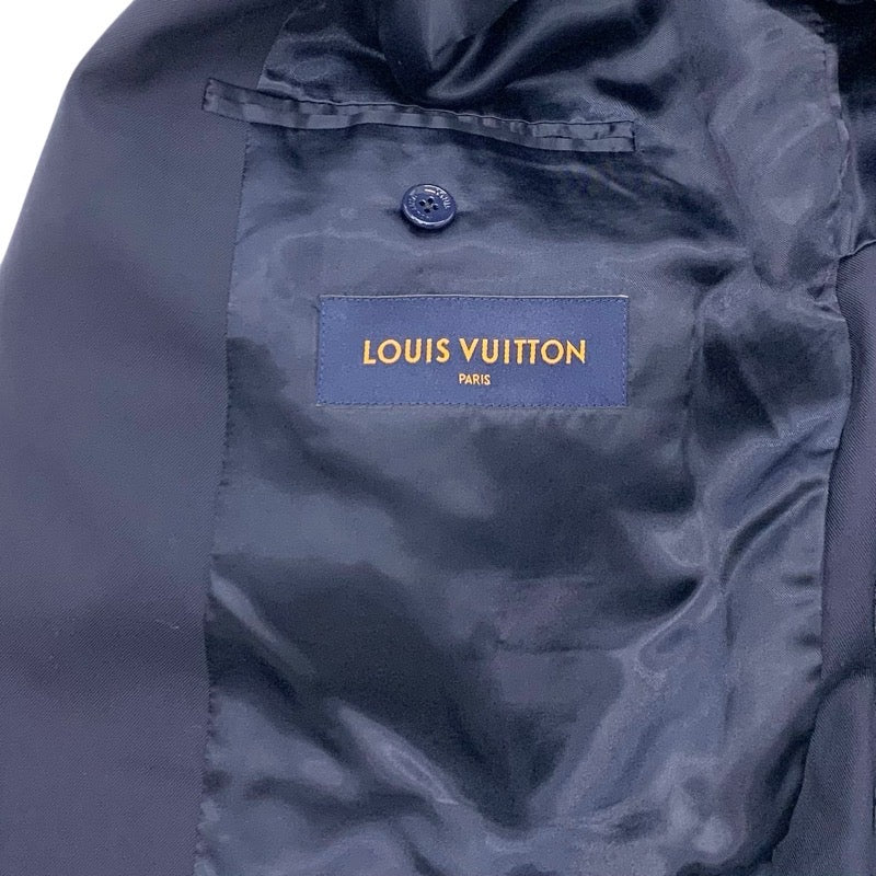 ルイヴィトン LOUIS VUITTON アウター ウール ネイビー 未使用 LVロゴ フード ジャケット メンズ