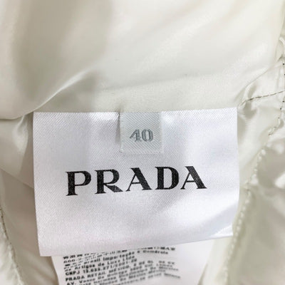 プラダ PRADA アウター ブラック 黒 シルバー ナイロン トライアングル ロゴ ダウンベスト