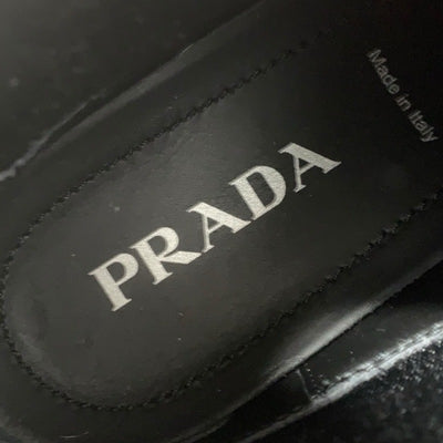 プラダ PRADA ブーツ ショートブーツ 靴 シューズ レザー ブラック 黒 サイドゴア チェルシーブーツ