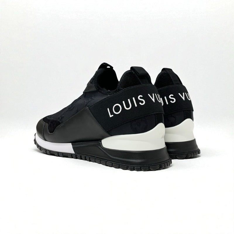 ルイヴィトン LOUIS VUITTON ランアウェイライン モノグラム スニーカー 靴 シューズ ファブリック レザー ブラック 黒 インヒール ロゴ