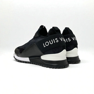 ルイヴィトン LOUIS VUITTON ランアウェイライン モノグラム スニーカー 靴 シューズ ファブリック レザー ブラック 黒 インヒール ロゴ
