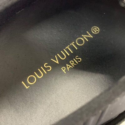 ルイヴィトン LOUIS VUITTON ランアウェイライン モノグラム スニーカー 靴 シューズ ファブリック レザー ブラック 黒 インヒール ロゴ