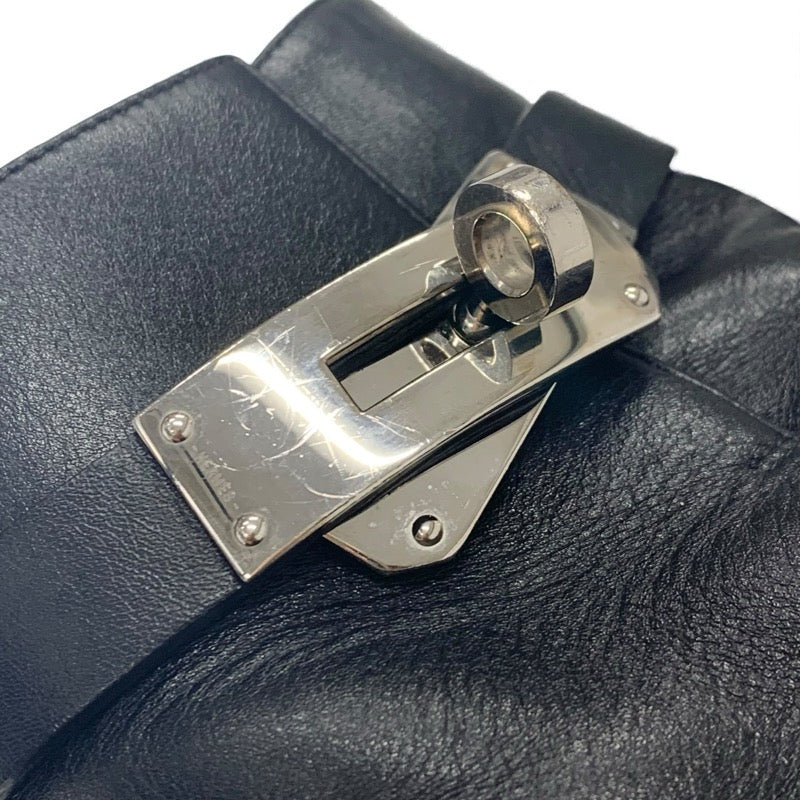 エルメス HERMES サンジェルマン ブーツ ショートブーツ 靴 シューズ レザー ブラック 黒 シルバー ケリー金具