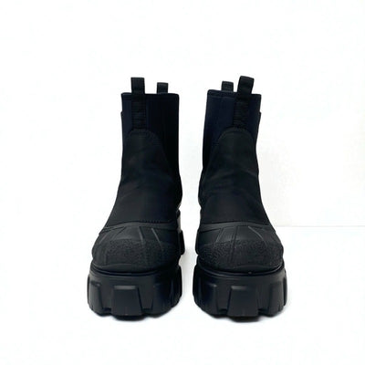プラダ PRADA モノリス ブーツ ショートブーツ 靴 シューズ ナイロン ラバー ブラック 黒 Re-Nylon トライアングルロゴ