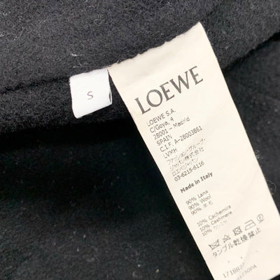 ロエベ LOEWE アウター ウール ブラック 黒 ロングコート ラップコート