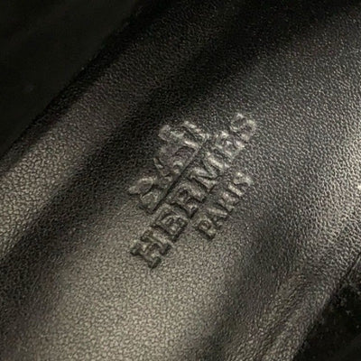 エルメス HERMES フレンチー ブーツ ショートブーツ 靴 シューズ レザー ブラック 黒 シルバー ケリー金具